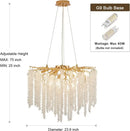 GobekUsa Crystal Tassel Chandelier: Elegant Dining Room Pendant Light Fixtures