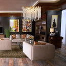 GobekUsa Crystal Tassel Chandelier: Elegant Dining Room Pendant Light Fixtures