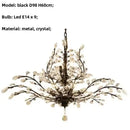 GobekUsa Crystal Tree Chandelier Ceiling Light for Bedroom with LED E14 Bulbs
