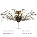 GobekUsa Crystal Tree Chandelier Ceiling Light for Bedroom with LED E14 Bulbs