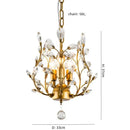 GobekUsa Crystal Tree Chandelier Ceiling Light for Bedroom with LED E14 Bulbs