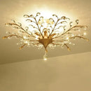 GobekUsa Crystal Tree Chandelier Ceiling Light for Bedroom with LED E14 Bulbs