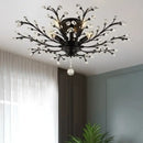 GobekUsa Crystal Tree Chandelier Ceiling Light for Bedroom with LED E14 Bulbs