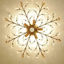 GobekUsa Crystal Tree Chandelier Ceiling Light for Bedroom with LED E14 Bulbs