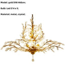 GobekUsa Crystal Tree Chandelier Ceiling Light for Bedroom with LED E14 Bulbs