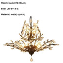 GobekUsa Crystal Tree Chandelier Ceiling Light for Bedroom with LED E14 Bulbs