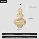 GobekUsa Crystal Villa Chandelier: Luxe European Duplex Hall Lighting - Elegant Living Room Decor