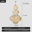 GobekUsa Crystal Villa Chandelier: Luxe European Duplex Hall Lighting - Elegant Living Room Decor