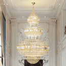 GobekUsa Crystal Villa Chandelier: Luxe European Duplex Hall Lighting - Elegant Living Room Decor