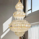 GobekUsa Crystal Villa Chandelier: Luxe European Duplex Hall Lighting - Elegant Living Room Decor
