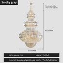 GobekUsa Crystal Villa Chandelier: Luxe European Duplex Hall Lighting - Elegant Living Room Decor