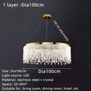 GobekUsa Crystal Waterfall Chandelier for Foyer Dining Room Hotel Home Decor