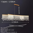 GobekUsa Crystal Waterfall Chandelier for Foyer Dining Room Hotel Home Decor