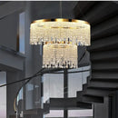 GobekUsa Crystal Waterfall Chandelier for Foyer Dining Room Hotel Home Decor