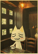 GobekUsa Cute 3D Cat Poster for Home Decor