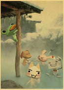 GobekUsa Cute 3D Cat Poster for Home Decor
