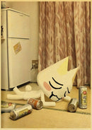 GobekUsa Cute 3D Cat Poster for Home Decor