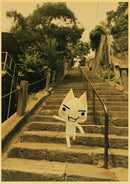 GobekUsa Cute 3D Cat Poster for Home Decor