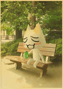 GobekUsa Cute 3D Cat Poster for Home Decor