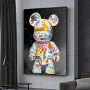 GobekUsa Cute Cartoon Bear Canvas Print for Home Decor