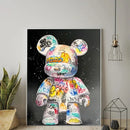 GobekUsa Cute Cartoon Bear Canvas Print for Home Decor