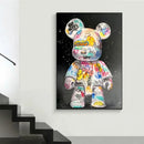 GobekUsa Cute Cartoon Bear Canvas Print for Home Decor