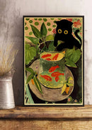 GobekUsa Cute Digital Cats Cartoon Poster Print