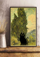 GobekUsa Cute Digital Cats Cartoon Poster Print