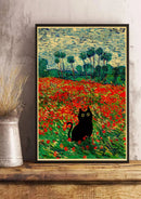 GobekUsa Cute Digital Cats Cartoon Poster Print