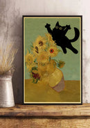 GobekUsa Cute Digital Cats Cartoon Poster Print