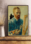 GobekUsa Cute Digital Cats Cartoon Poster Print