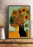 GobekUsa Cute Digital Cats Cartoon Poster Print