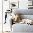 GobekUsa Cute Dog Printed Designer Throw Pillow Cover for Living Room Sofa Decor