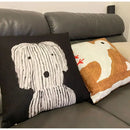 GobekUsa Cute Dog Printed Designer Throw Pillow Cover for Living Room Sofa Decor