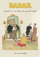 Cute elephant taking bath cartoon wall art kids room poster by Decorbites