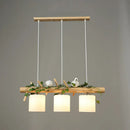 GobekUsa Cylindrical Milk Glass Island Lamp with Bird Deco for Country Style Restaurants