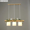 GobekUsa Cylindrical Milk Glass Island Lamp with Bird Deco for Country Style Restaurants