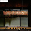 GobekUsa Cylindrical Rattan Island Pendant Light - Southeast Asian Style with 3 Bulbs for Tea Room Ceiling