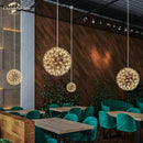 GobekUsa Dandelion Ball LED Chandelier for Staircase Restaurant - Nordic Firework Design