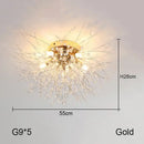 GobekUsa Dandelion Chandelier: Nordic Minimalist Wrought Iron LED Indoor Light for Living Room
