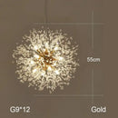 GobekUsa Dandelion Chandelier: Nordic Minimalist Wrought Iron LED Indoor Light for Living Room