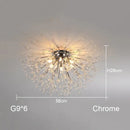 GobekUsa Dandelion Chandelier: Nordic Minimalist Wrought Iron LED Indoor Light for Living Room