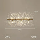 GobekUsa Dandelion Chandelier: Nordic Minimalist Wrought Iron LED Indoor Light for Living Room