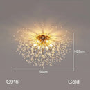 GobekUsa Dandelion Chandelier: Nordic Minimalist Wrought Iron LED Indoor Light for Living Room