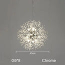 GobekUsa Dandelion Chandelier: Nordic Minimalist Wrought Iron LED Indoor Light for Living Room