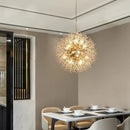 GobekUsa Dandelion Chandelier LED Sparkle Ball Crystal Lighting for Restaurant & Living Room