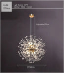GobekUsa Dandelion Chandelier LED Sparkle Ball Crystal Lighting for Restaurant & Living Room