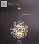 GobekUsa Dandelion Chandelier LED Sparkle Ball Crystal Lighting for Restaurant & Living Room