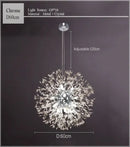 GobekUsa Dandelion Chandelier LED Sparkle Ball Crystal Lighting for Restaurant & Living Room