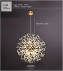 GobekUsa Dandelion Chandelier LED Sparkle Ball Crystal Lighting for Restaurant & Living Room